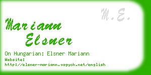 mariann elsner business card